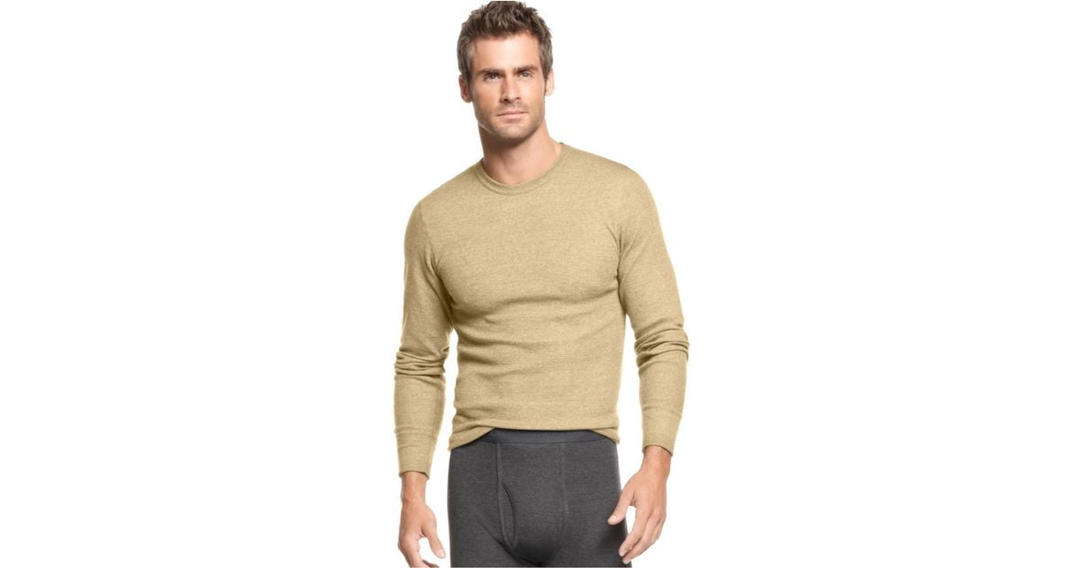 alfani thermal knit waffle crew