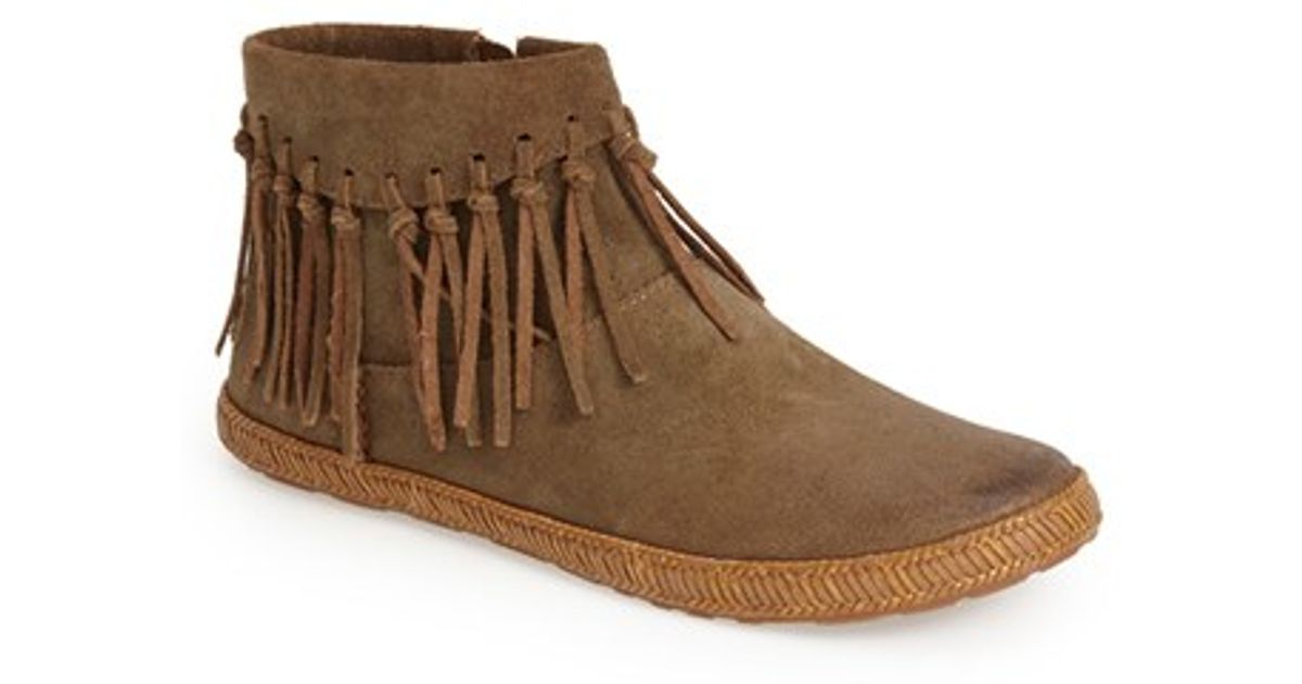 ugg fringe ankle boots