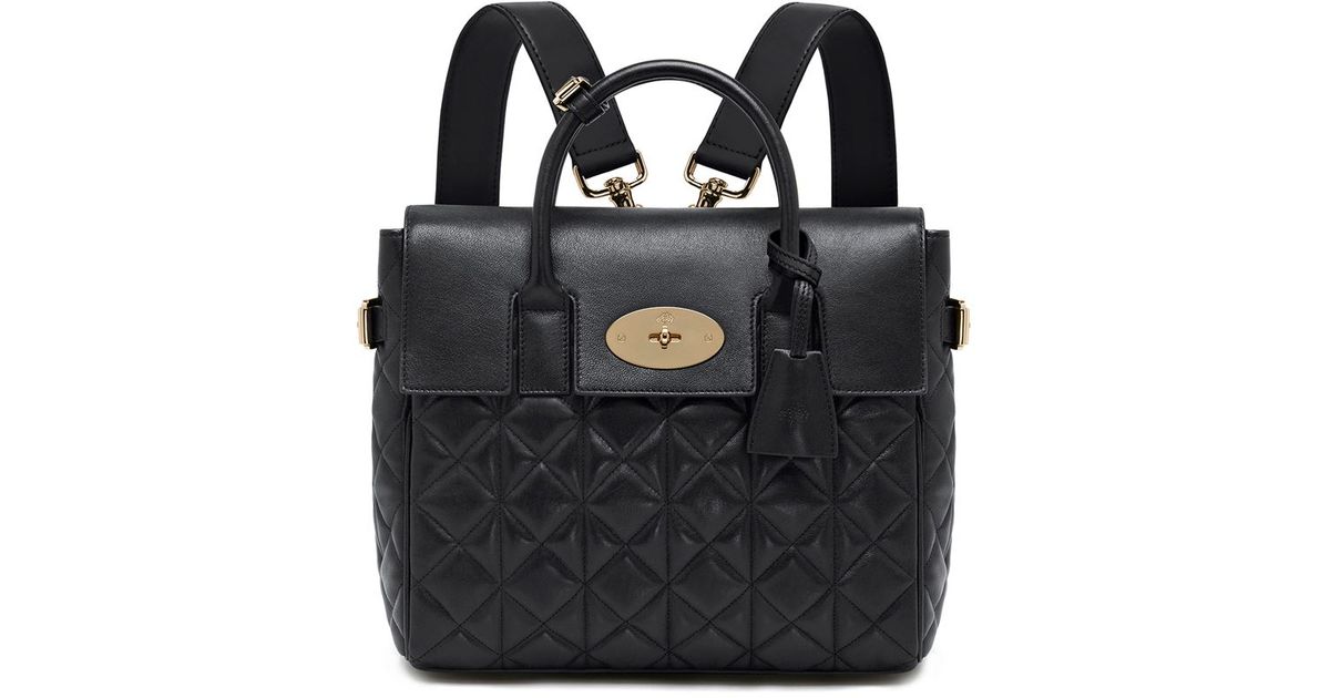 Mulberry Cara Delevigne Quilted Backpack in Black Lyst UK