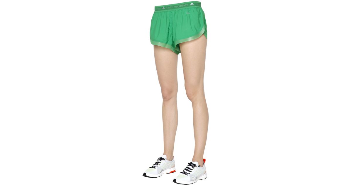 adidas green running shorts
