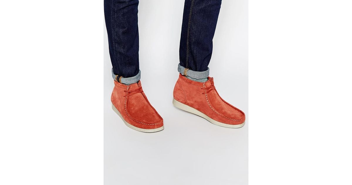 red wallabees shoes