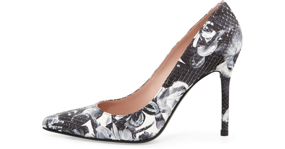 stuart weitzman python pumps
