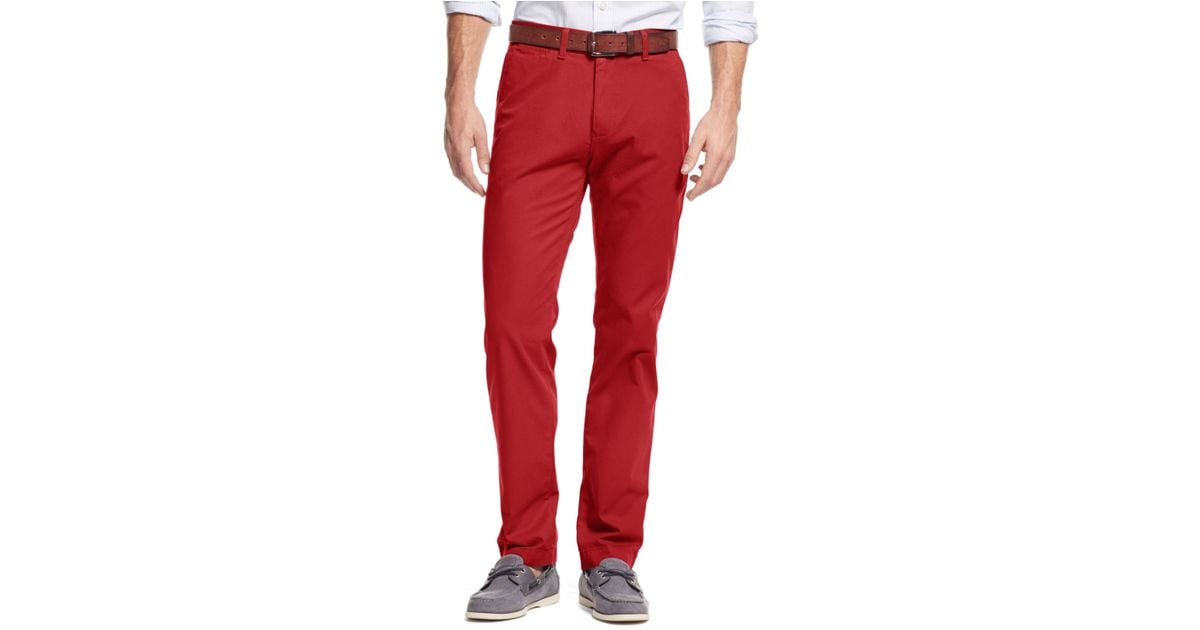 red tommy hilfiger pants