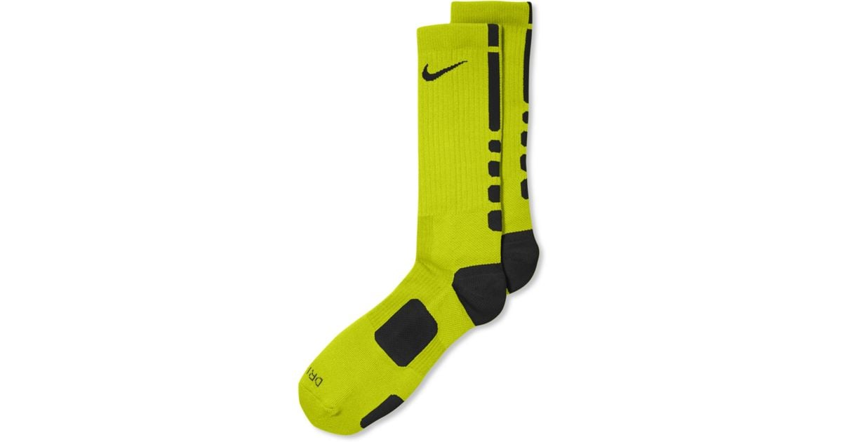 Lyst - Nike Mens Athletic Elite Performance Basketball Socks in Green ...