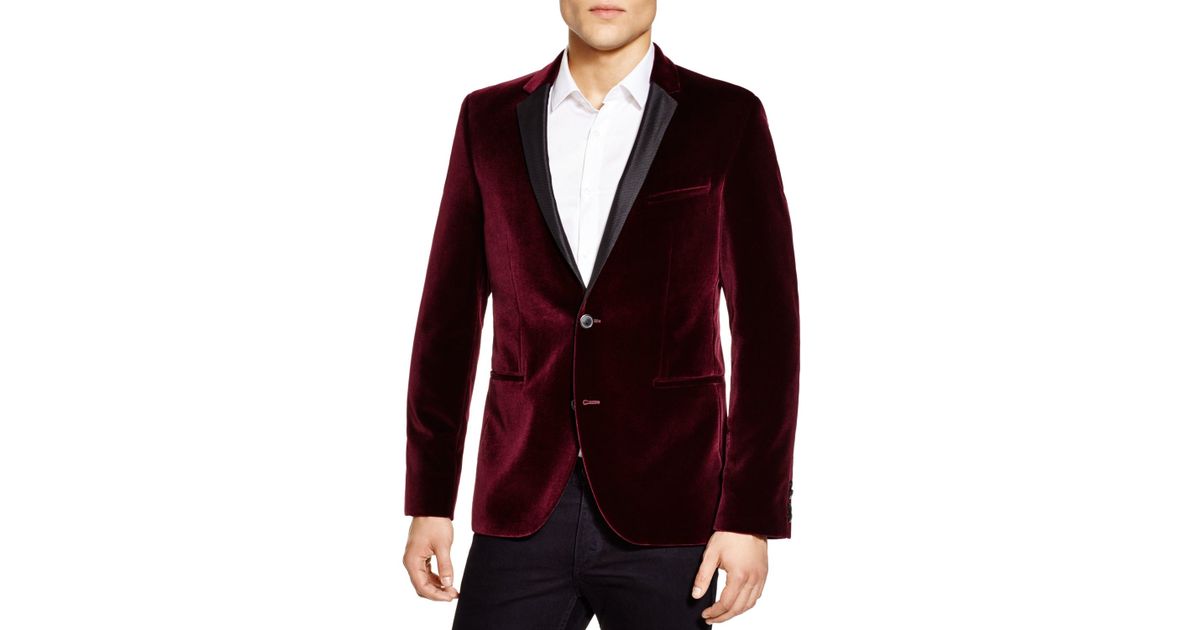 hugo boss burgundy jacket