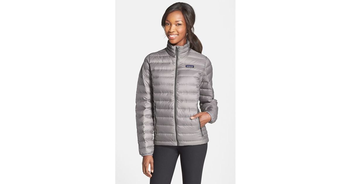 Patagonia Packable Down Sweater Jacket, Grey in Gray Lyst