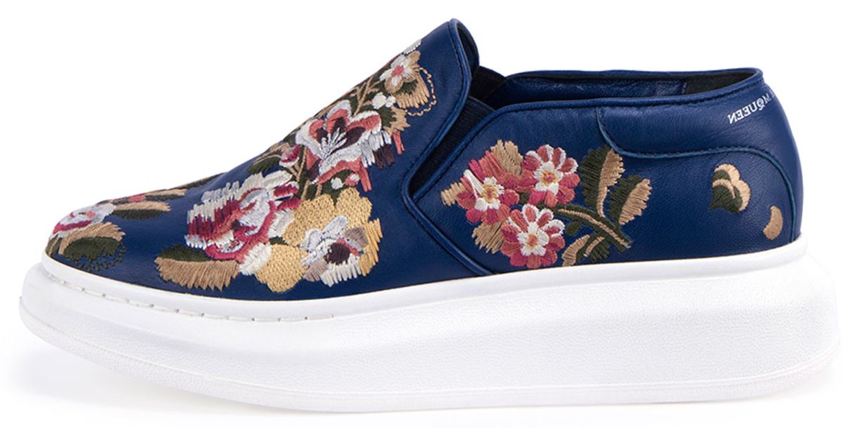 embroidered slip on sneakers