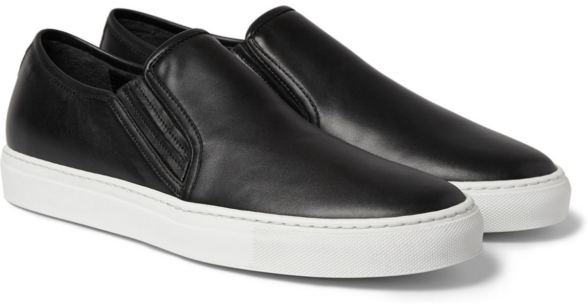 Balmain Leather Slip-On Sneakers in 