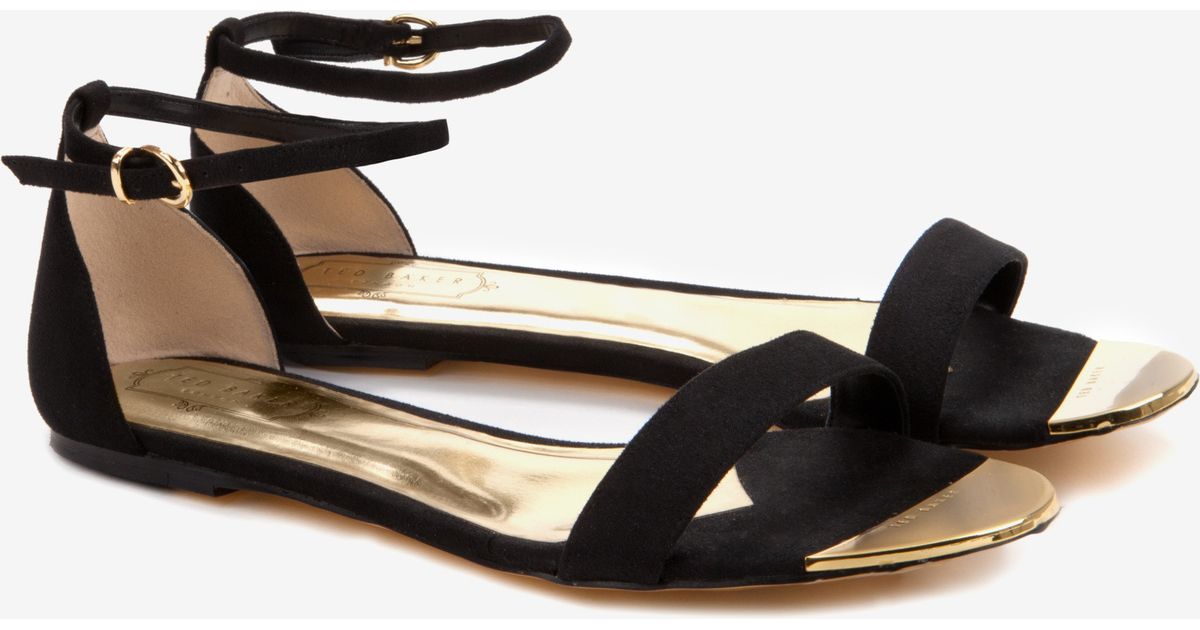 Ted Baker Ankle Strap Sandals in Black | Lyst Canada