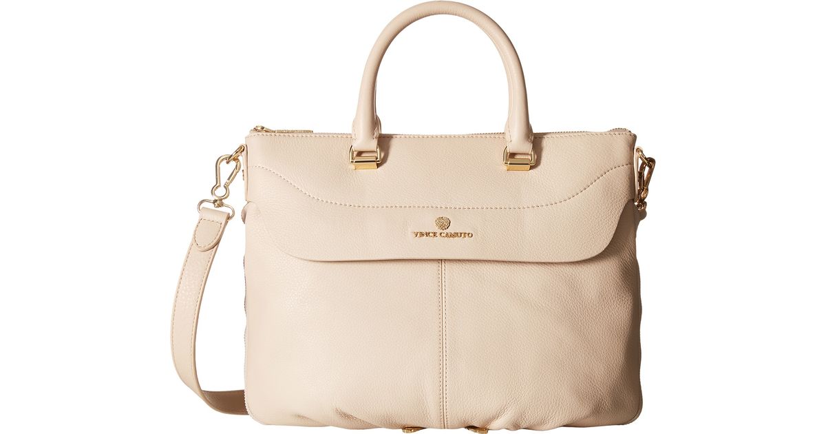 Lyst Vince Camuto Dean Satchel In Natural
