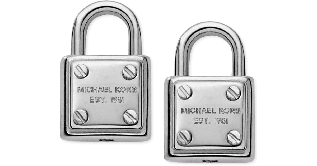 michael kors earrings padlock
