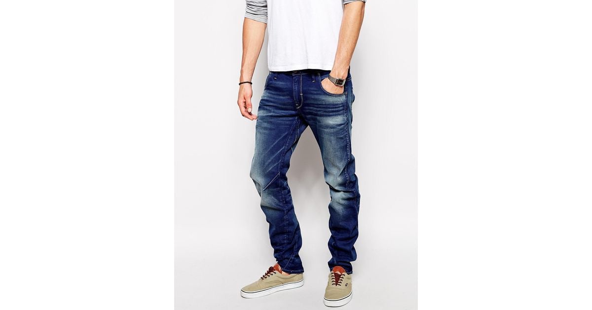 G-Star RAW G Star Jeans Arc 3D Slim Fit Firro Medium Aged in Blue for Men |  Lyst