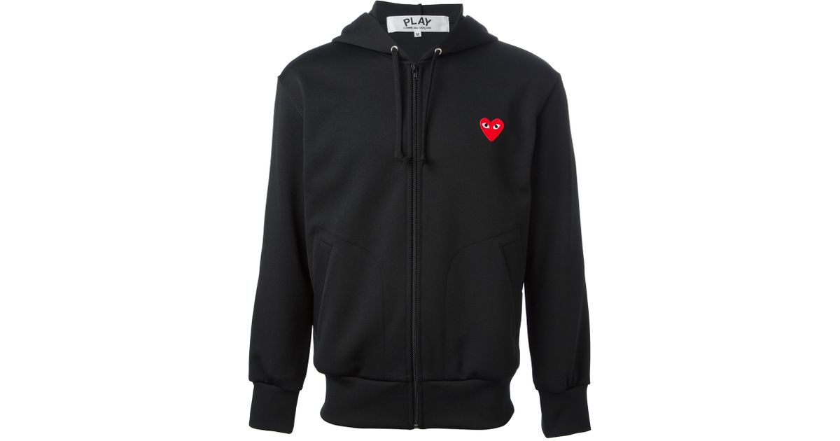 Comme des Garçons Heart Logo Hoodie in Black for Men | Lyst