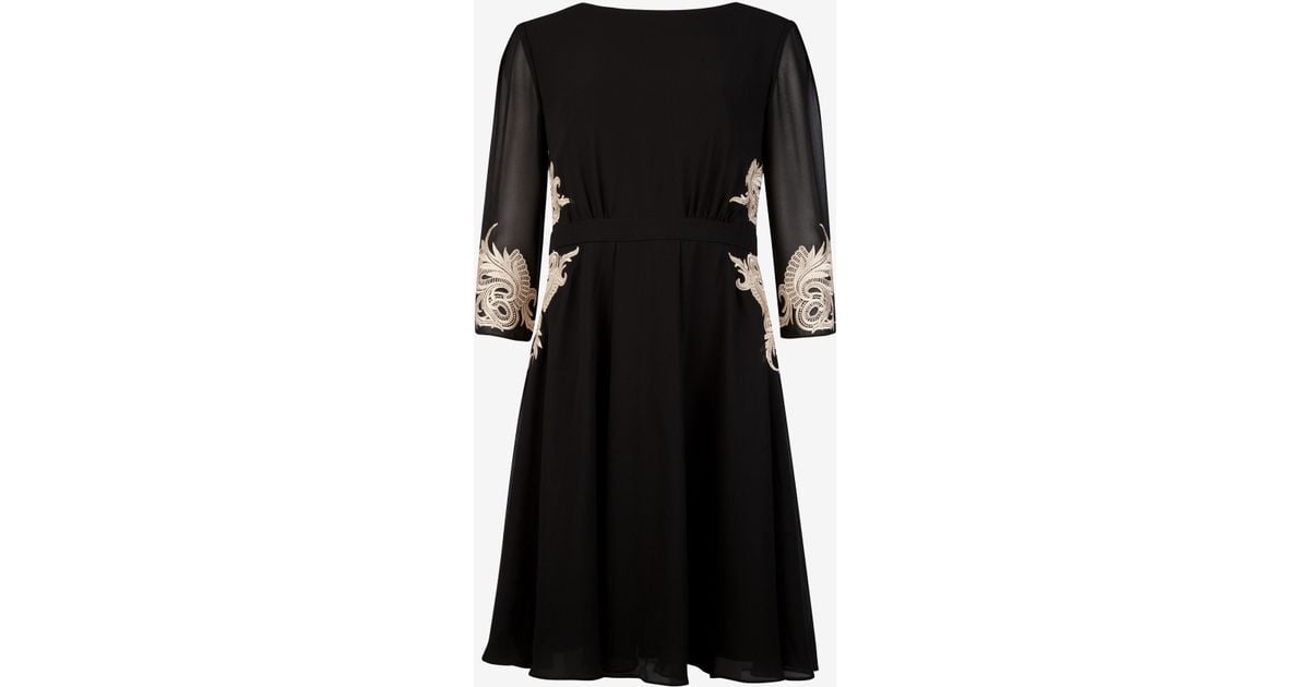 Ted Baker Embroidered Dress in Black | Lyst UK