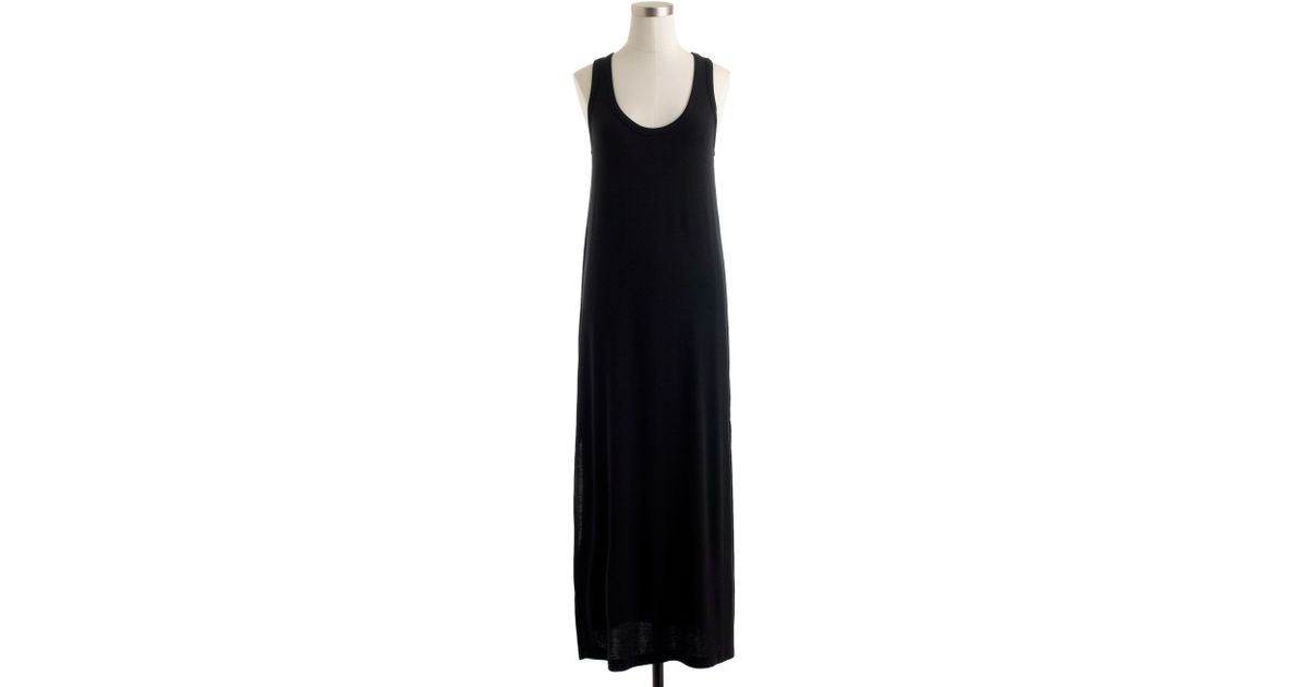 black maxi tank dress