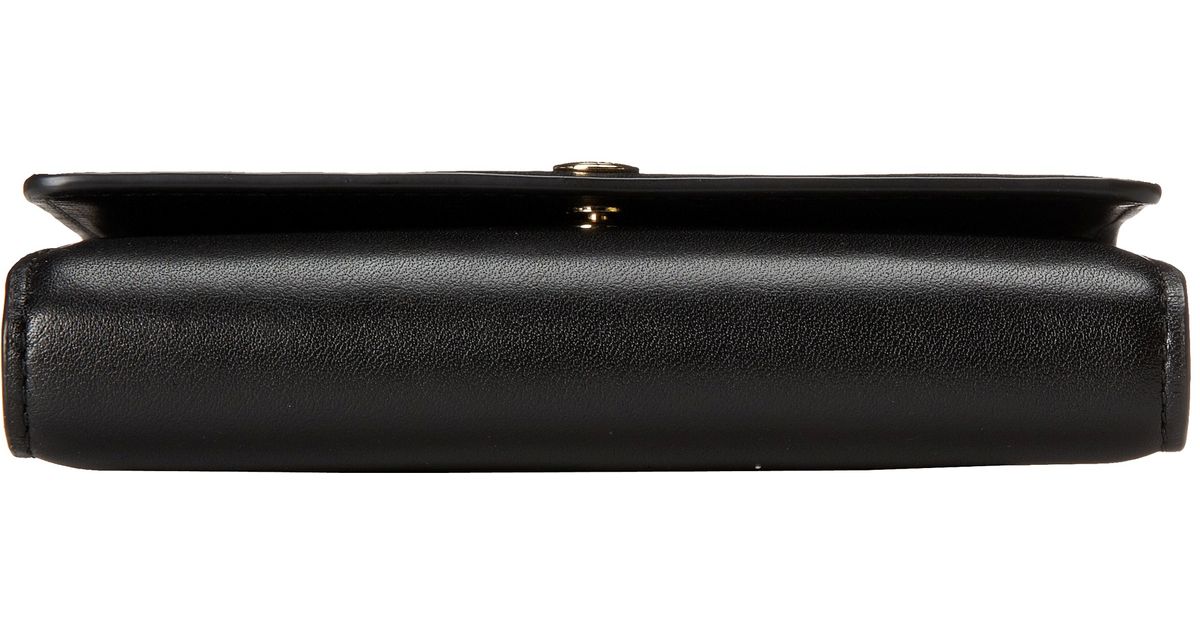 coach smooth leather phone crossbody black