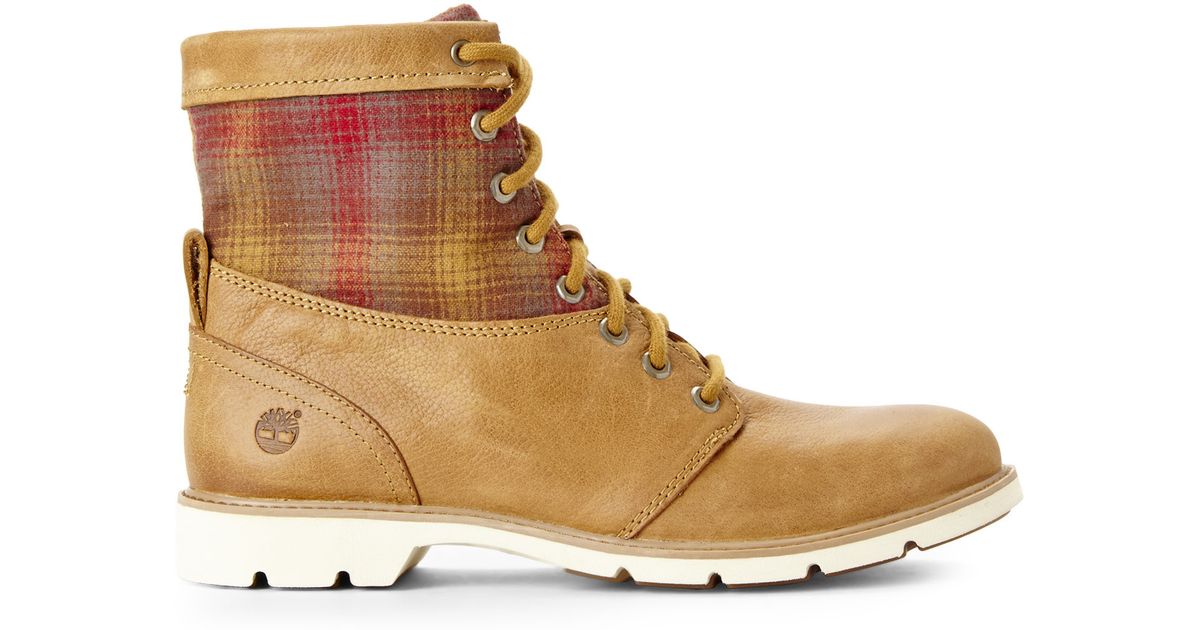 plaid timberland boots