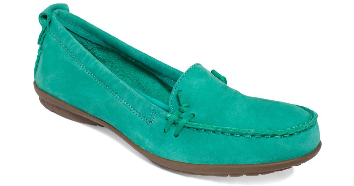 Hush Puppies Blue Womens Ceil Moc Flats