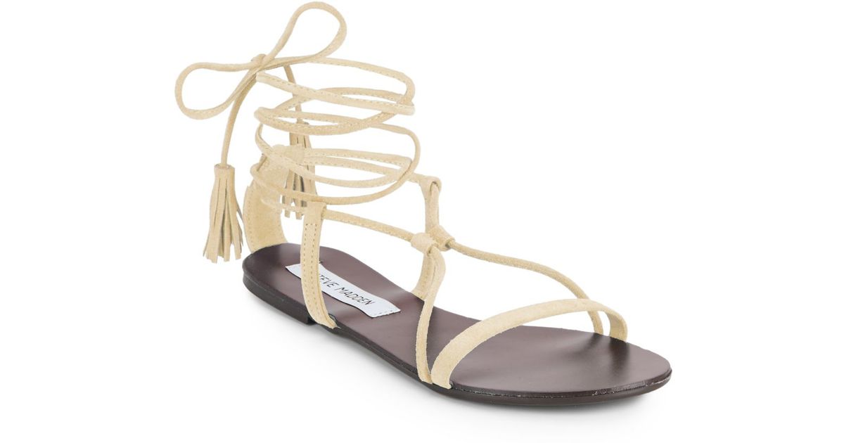 steve madden suede lace up sandals