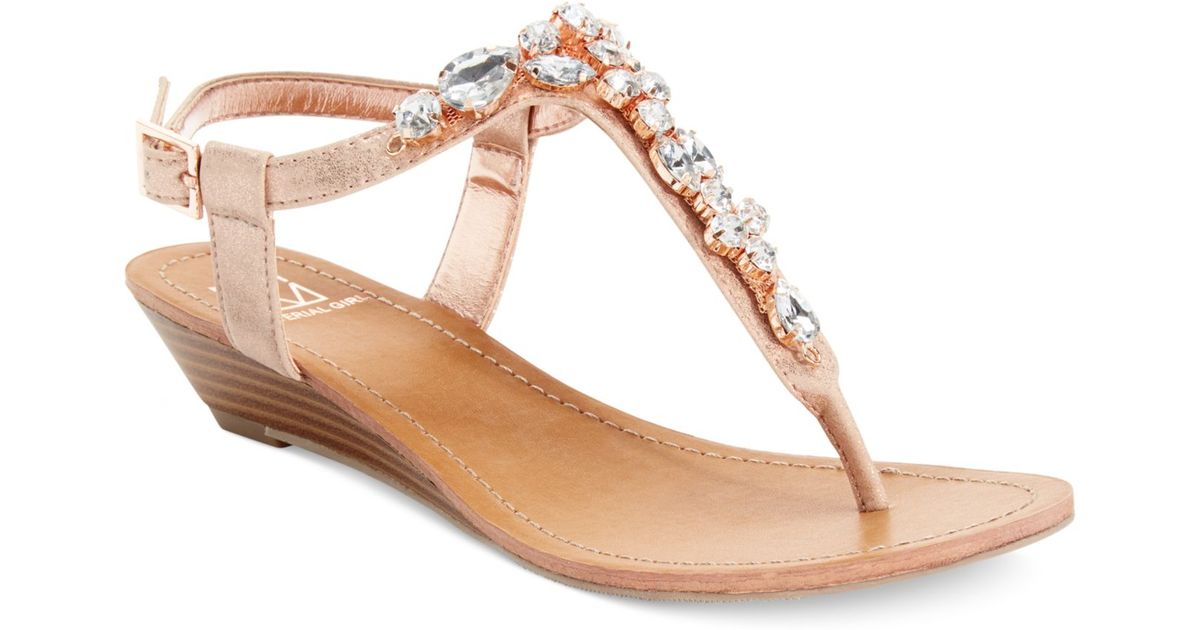 jewel sandals rose gold