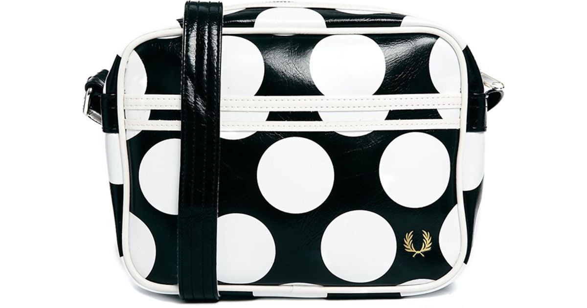 Fred Perry Mini Classic Bag In Polka Dot In Black Lyst