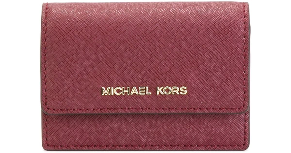 MICHAEL Michael Kors Daniela Credit Card Wallet in Purple Lyst