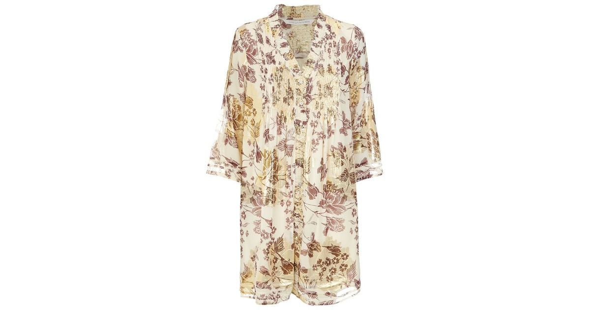 Dvf layla chiffon tunic dress cheap