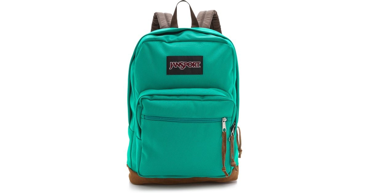 blue green jansport backpack
