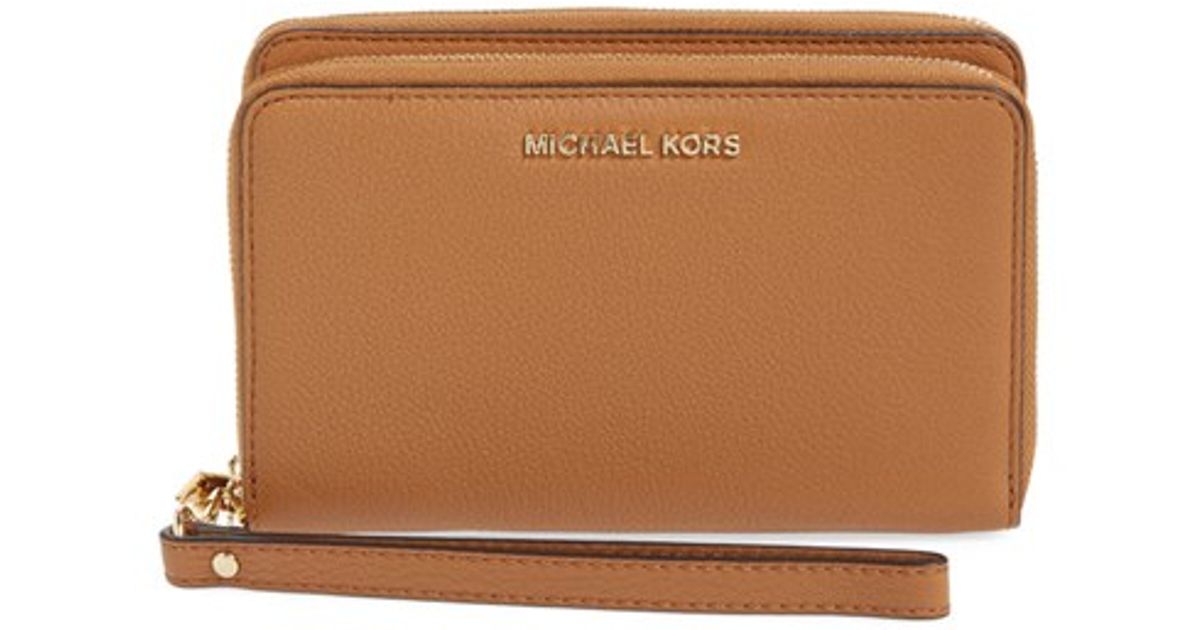 michael kors adele double zip wallet