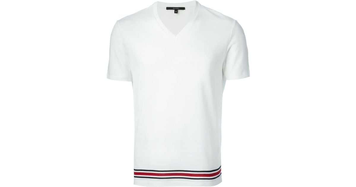 Gucci V-Neck T-Shirt in White for Men 