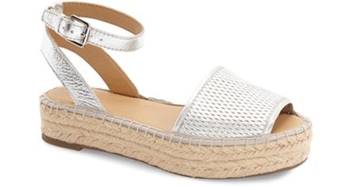 silver espadrille sandals