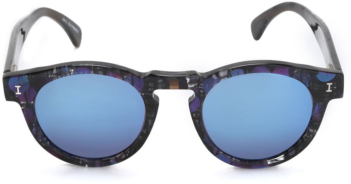 Illesteva Leonard Mirrored Sunglasses - Eco Blueberry/blue | Lyst