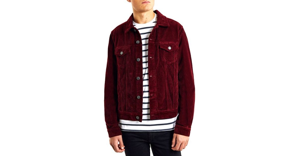 dark red corduroy jacket