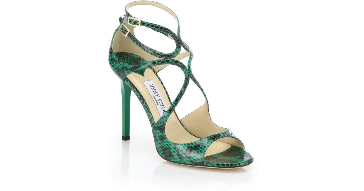 jimmy choo snakeskin heels