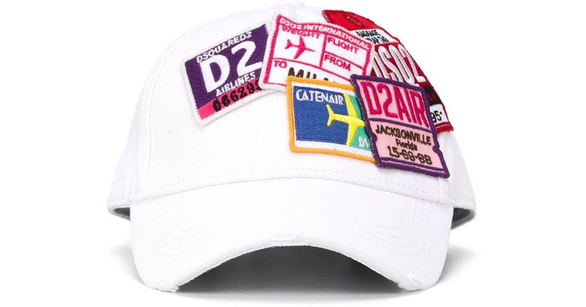 dsquared2 logo patch baseball cap