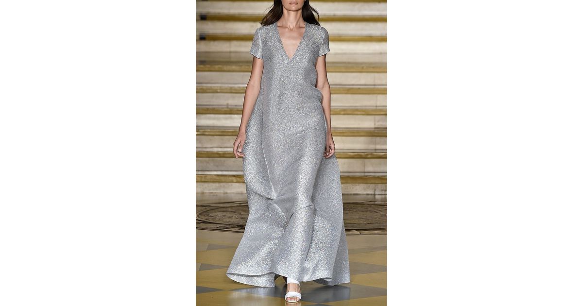 emilia wickstead silver dress