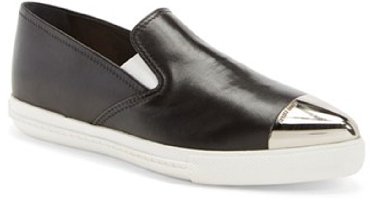 miu miu metal cap sneaker