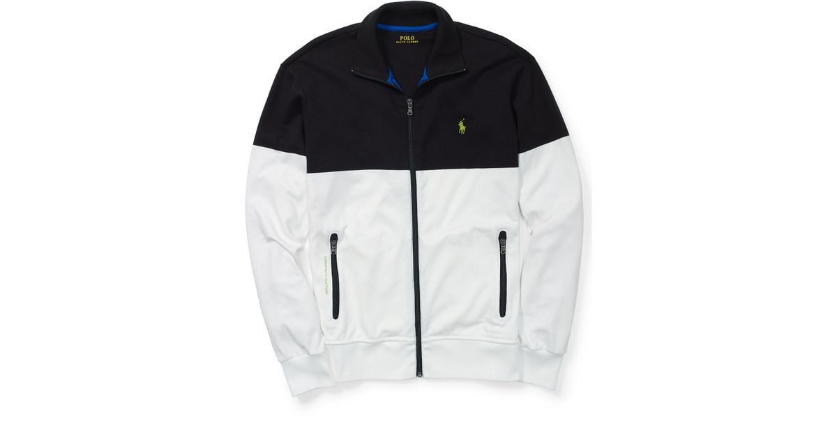 polo black and white jacket