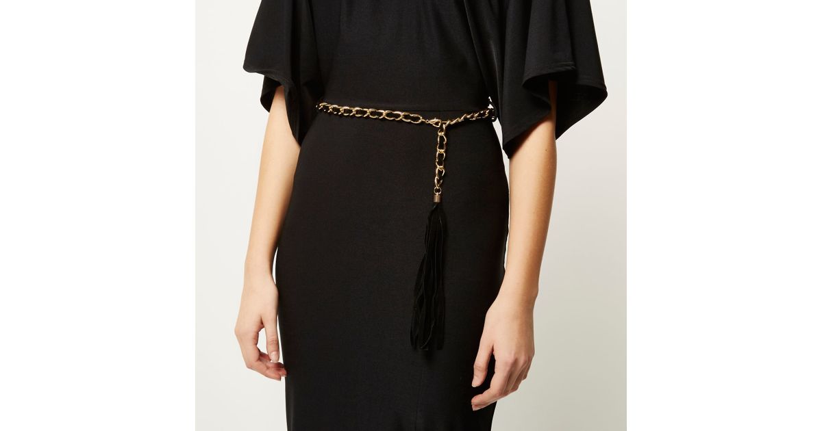 dress with chain belt