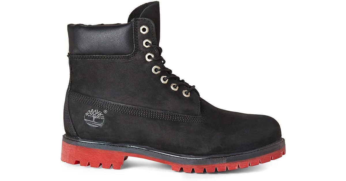 timberland black red