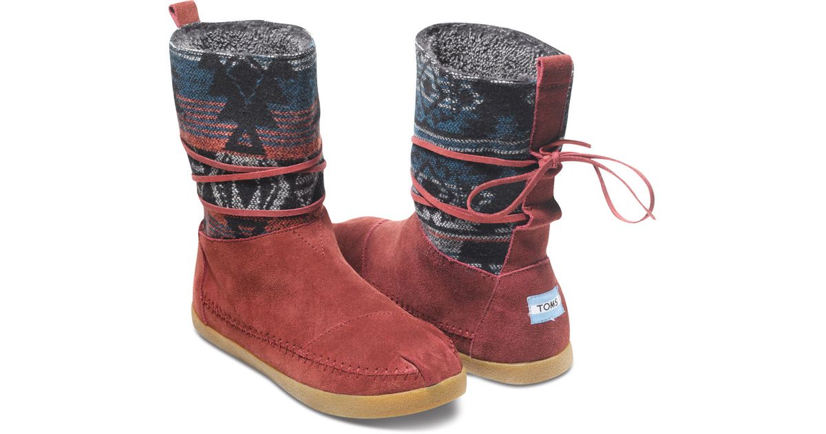 burgundy suede boots womens