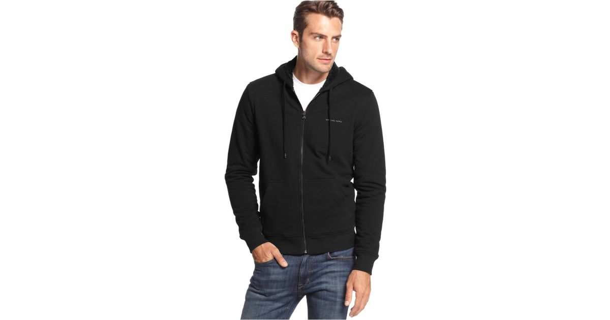 michael kors sherpa full zip hoodie