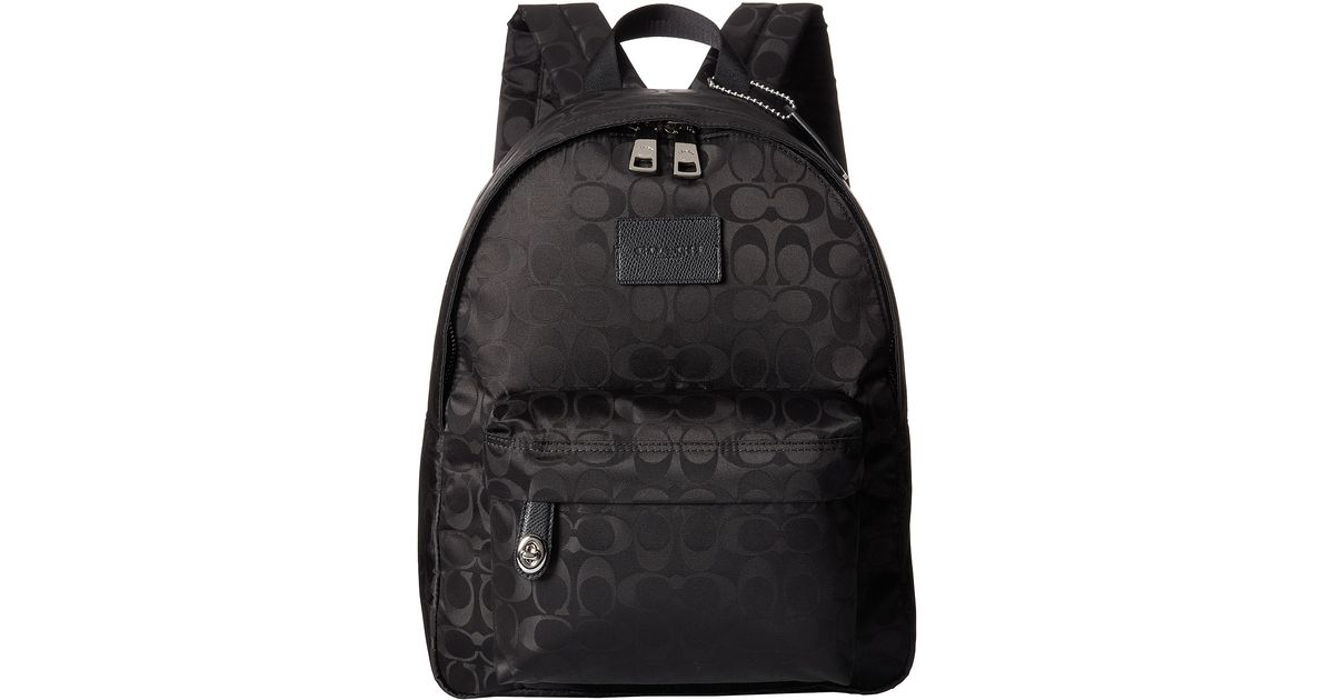 coach nylon backpack black