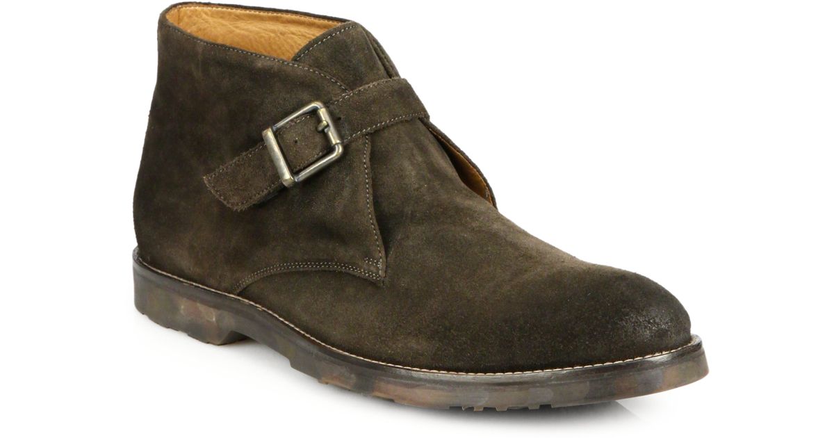 monk strap chukka boots