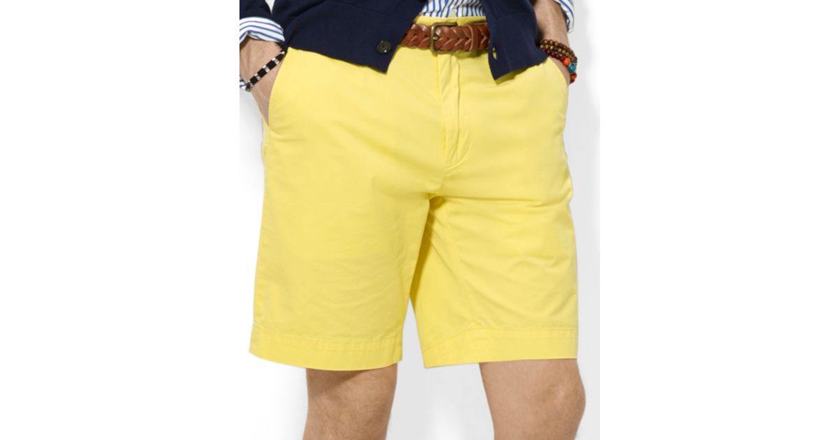 yellow polo shorts