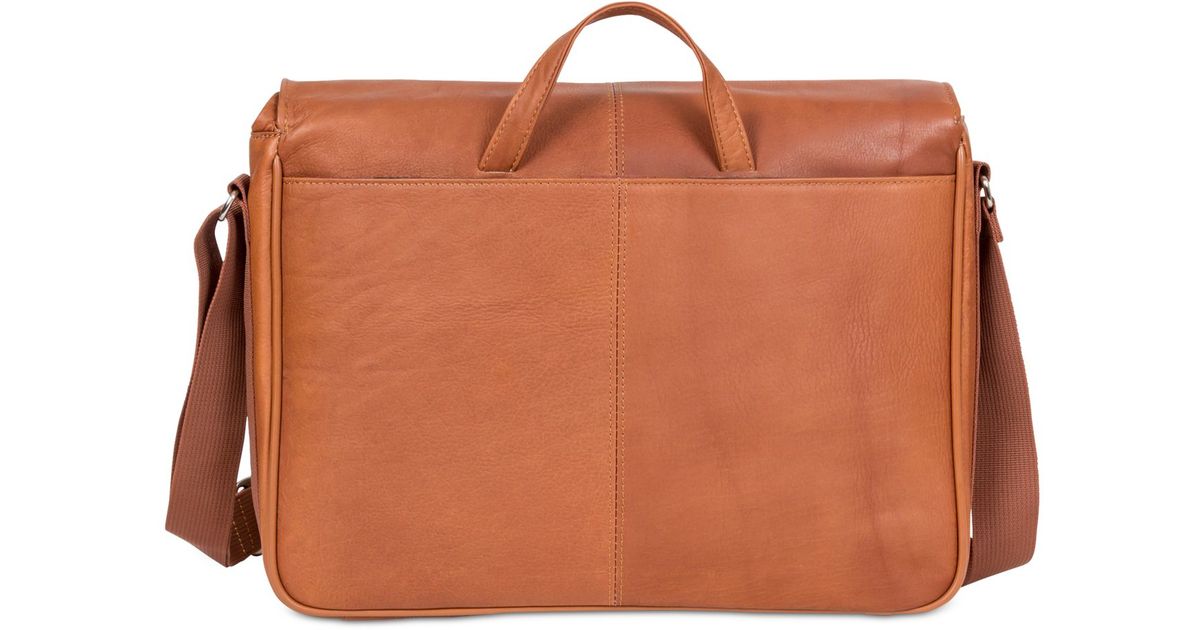 colombian leather single gusset messenger bag