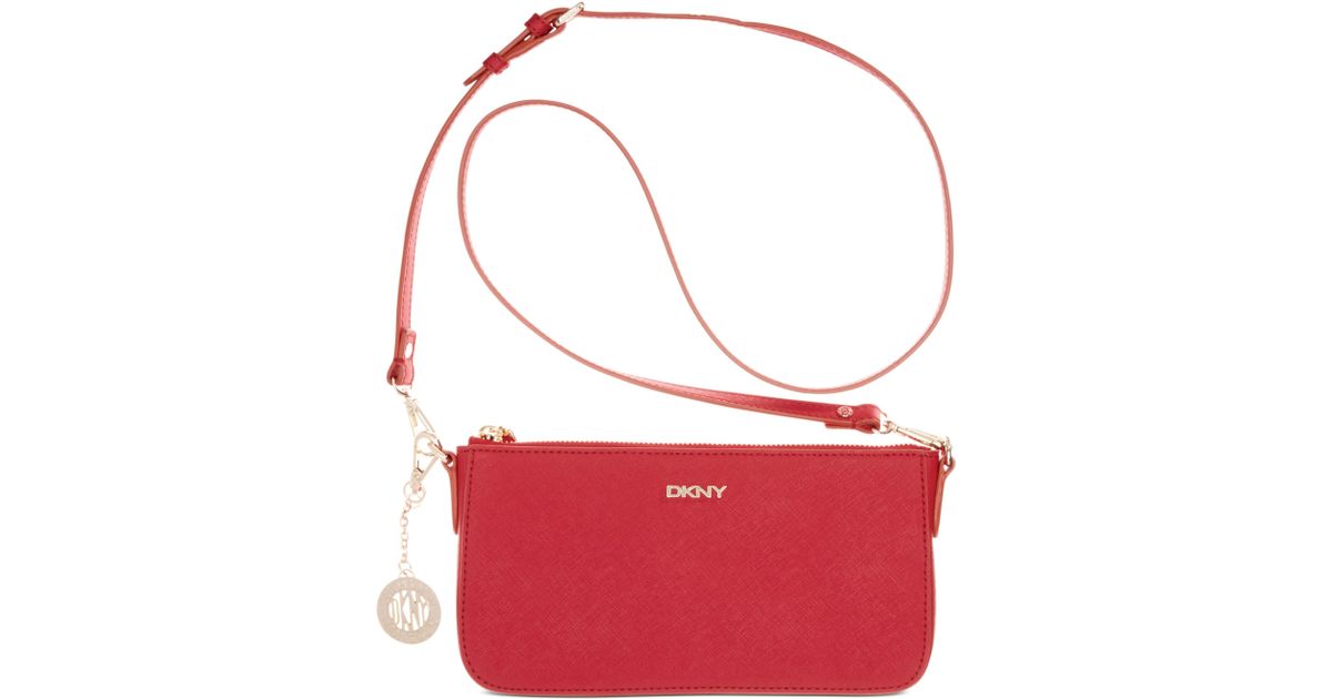 dkny red leather bag