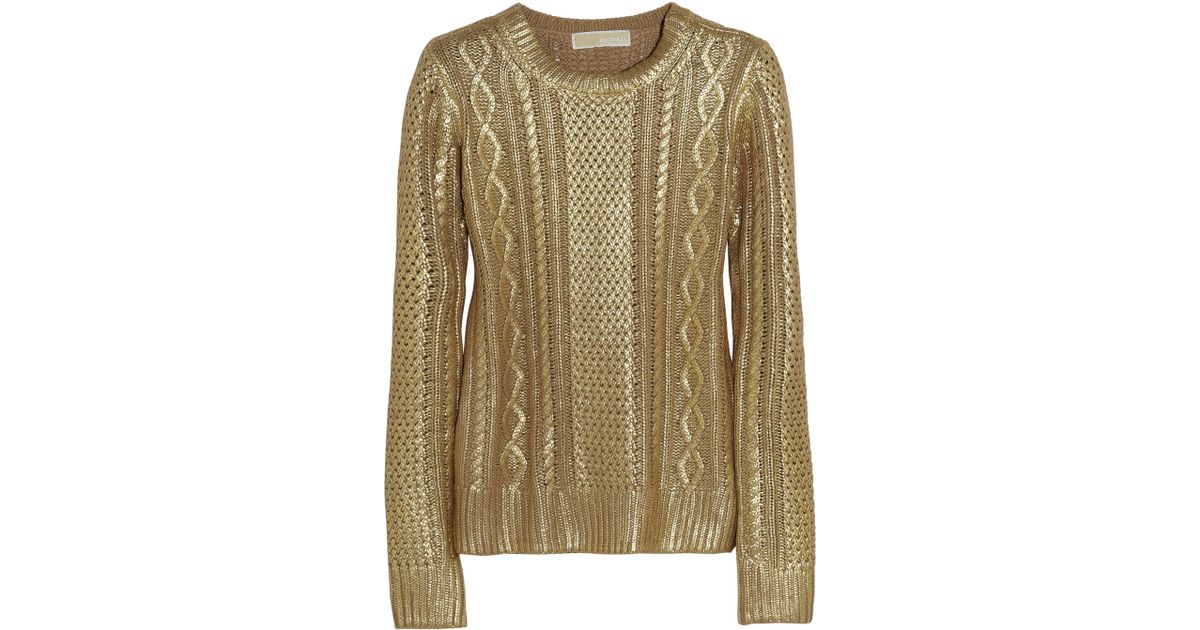 metallic gold sweater