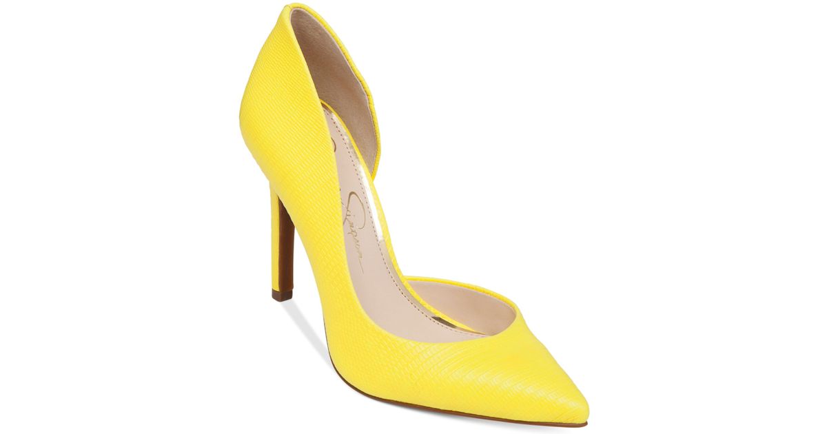 jessica simpson yellow pumps