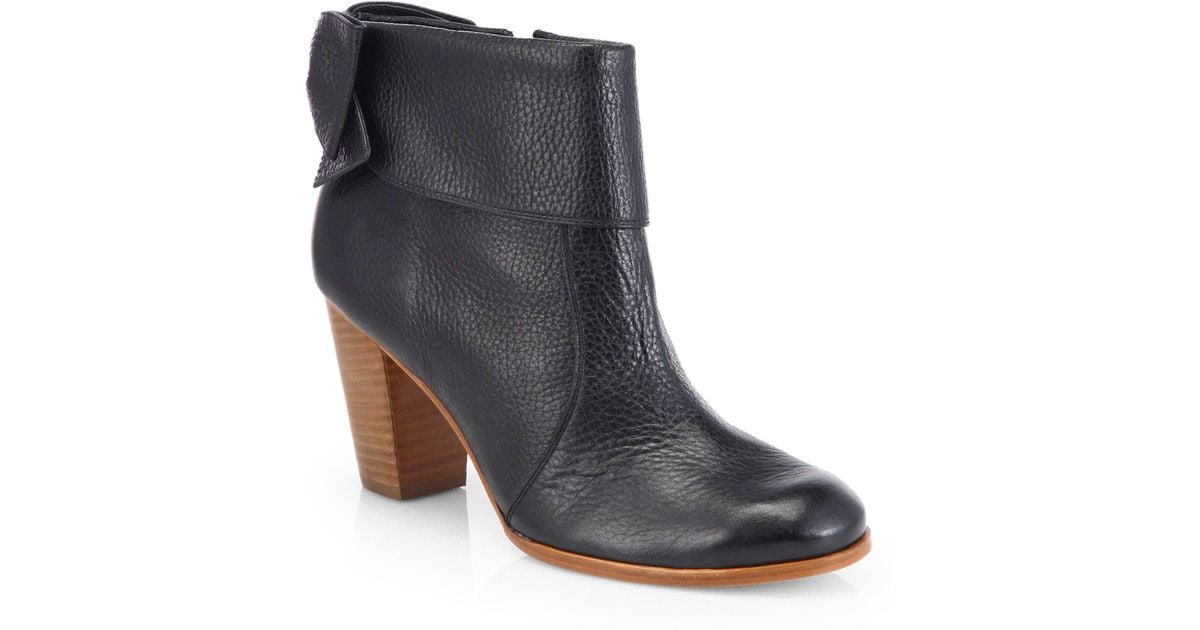 bow back ankle boots